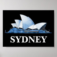 Stylish Sydney Australia Travel Postcard