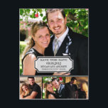 Stylish Tab Save The Date Postcard<br><div class="desc">This chic and modern postcard stylishly requests your guests to save the date. Design © berryberrysweet.com</div>