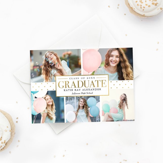 Stylish Tag Graduation Announcement Invitation (Creator Uploaded)