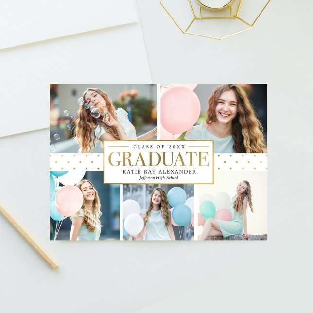 Stylish Tag Graduation Announcement Invitation (Creator Uploaded)