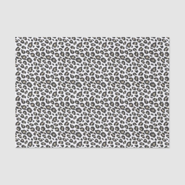 Stylish Tan Leopard Print Tissue Paper (Front)