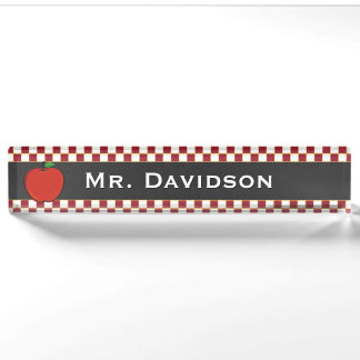 Stylish Teacher's Custom Desk Nameplate