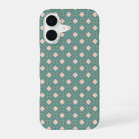 Stylish Teal Blush Mid Century Modern Pattern