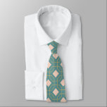 Stylish Teal Blush Mid Century Modern Pattern Tie<br><div class="desc">This stylish neck tie features a beautiful pattern of a simple retro mid century modern motif in pastel teal and blush pink. Great gift idea!</div>