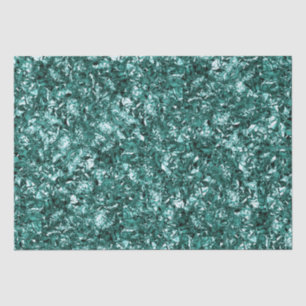 Stylish Teal Shimmer Glitter Glam Pattern Tissue Paper