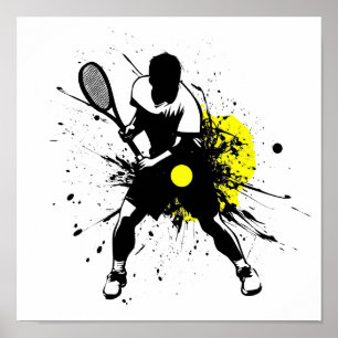 Stylish Tennis Art  Poster