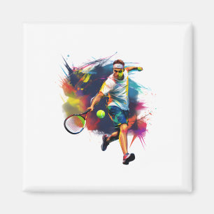 Stylish Tennis Save – Athlete In Action Design Sti Magnet