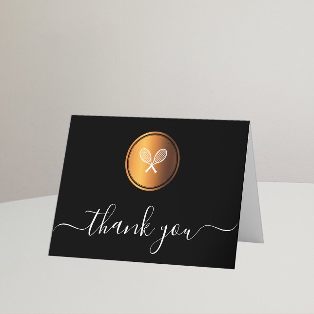 Stylish tennis theme thank you card (Creator Uploaded)