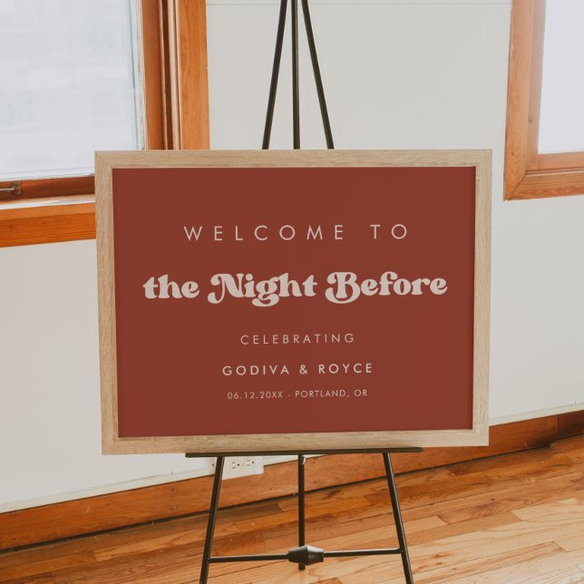 Stylish Terracotta Welcome to The Night Before Poster (Creator Uploaded)