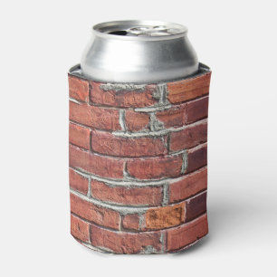 Stylish Textured Red Brick Can Cooler