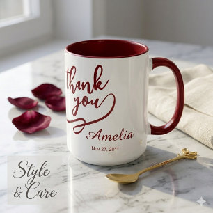 Stylish Thank You 15 oz Combo Mug for Gifting