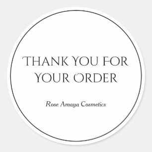 Stylish Thank You For Your Order Sticker