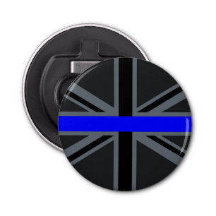 Stylish Thin Blue Line Union Jack Bottle Opener