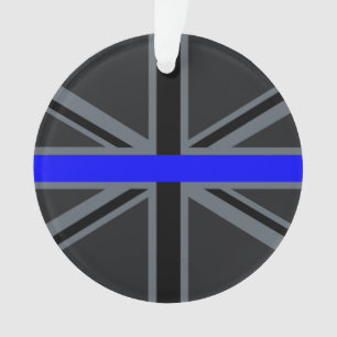Stylish Thin Blue Line Union Jack Ornament
