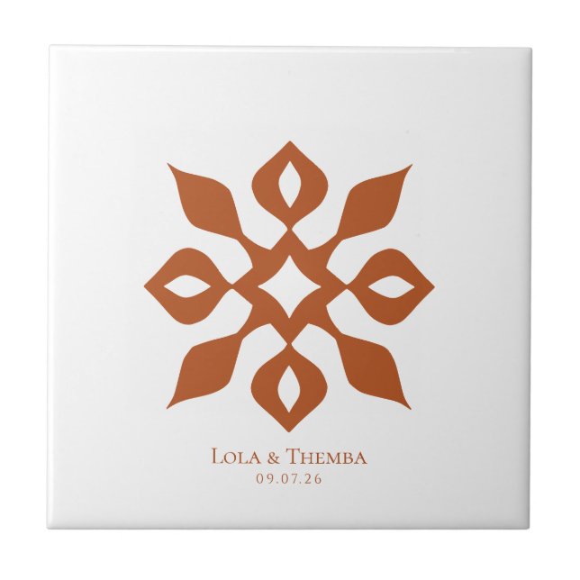 Stylish Thoughtful Wedding Gift Tile (Front)