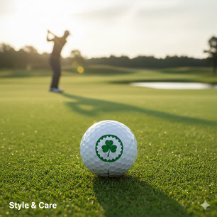 Stylish Three Leaf Clover Design Premium Golf Balls