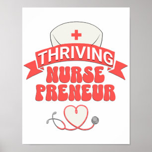 Stylish THRIVING NURSEPRENEUR Nurse Entrepreneur Poster