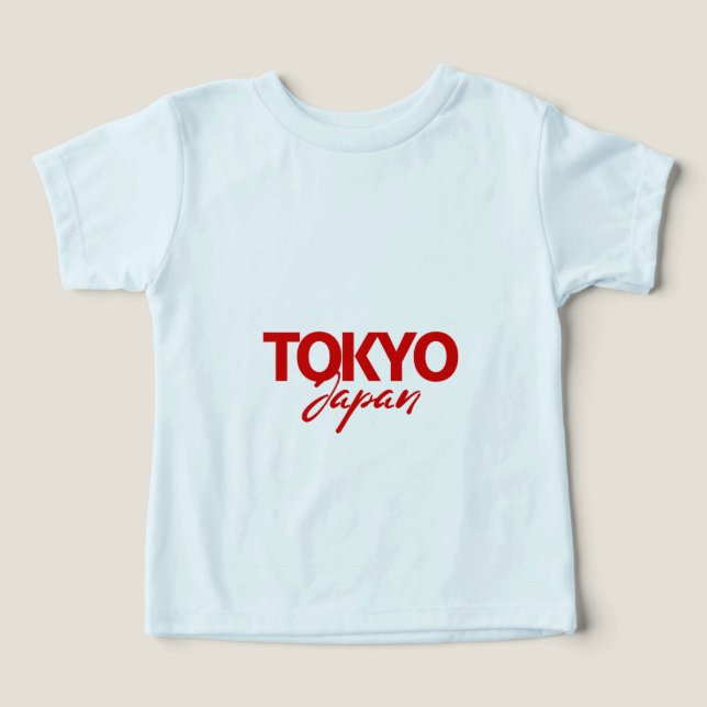 Stylish Tokyo Japan Graphic Tee for Kids Red Tokyo (Design Front)
