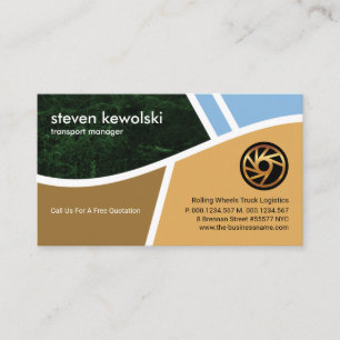 Stylish Topography Road Map Logistics Transport Business Card