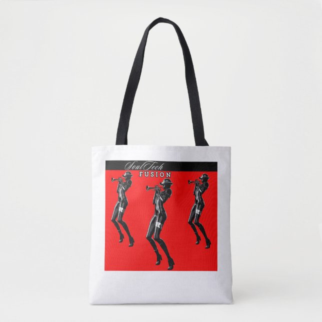 Stylish Tote - A Medley of Man, Machine & Music!  (Front)