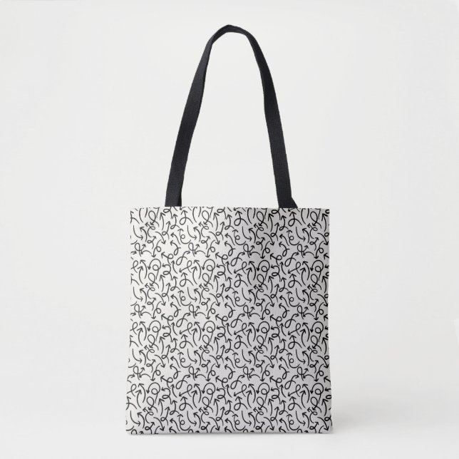 Stylish Tote Bag with Abstract Pattern (Front)
