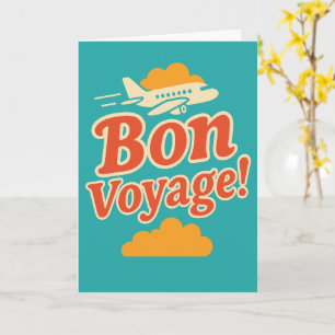 Stylish Travel Wishes Retro Aeroplane Minimalist  Card