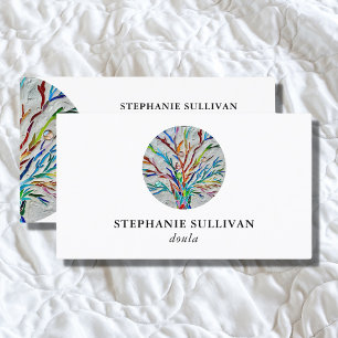 Stylish Tree of Life Doula Business Card