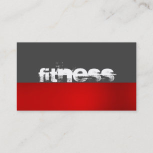 Stylish Trend Grey Red Fitness Sport Business Card