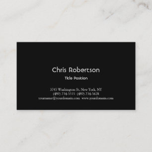 Stylish Trendy Black Charming Business Card