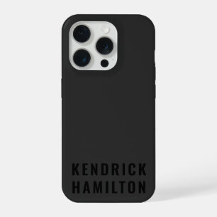 Stylish Trendy Black Out Modern Minimalist Simple iPhone 15 Pro Case
