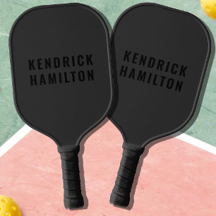 Stylish Trendy Black Out Modern Minimalist Simple Pickleball Paddle