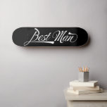 Stylish Trendy Black Retro Typography Best Man Skateboard<br><div class="desc">Stylish Black White Retro Vintage Typography Best Man customised skateboard - also available in another design variant with the Best Man's name on it. Have a look at the whole collection!</div>