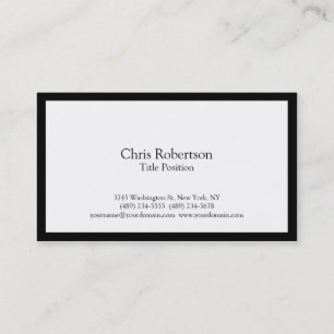 Stylish Trendy Black White Charming Business Card
