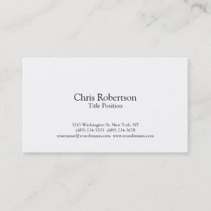 Stylish Trendy Black White Charming Business Card