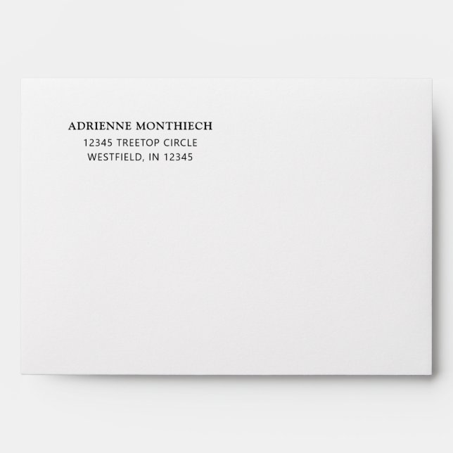 Stylish Trendy Blue Bow Personalised  Envelope (Front)