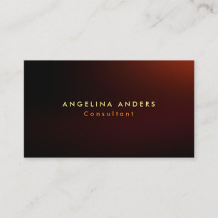 Stylish Trendy Brownish Red Plain Modern Business Card
