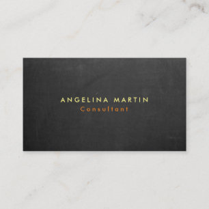 Stylish Trendy Grey Chalkboard Plain Modern Business Card