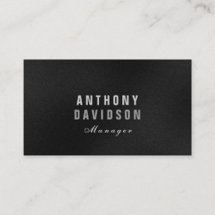 Stylish Trendy Grey Huge Letters Business Card