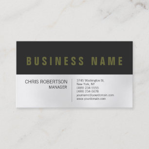 Stylish Trendy Grey Light Business Card