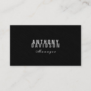 Stylish Trendy Grey Manager Business Card