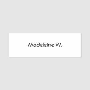 Stylish, Trendy, Modern, Minimalist Monogram  Name Tag