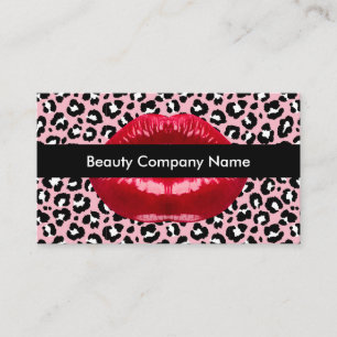 Stylish Trendy Red Lipstick Lips Business Card
