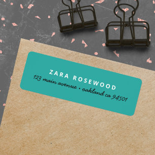 Stylish Trendy Sea Green Return Address