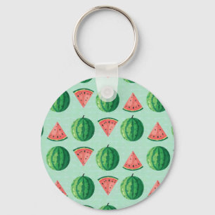 Stylish Trendy Watercolor Watermelon  Key Ring
