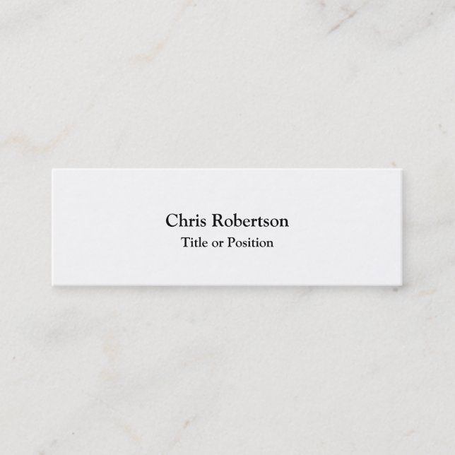 Stylish Trendy White Charming Business Card (Front)