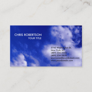 Stylish Trendy White Clouds Nature Business Card
