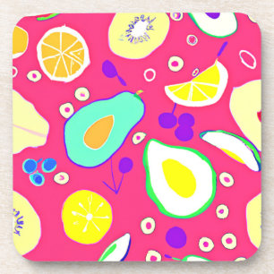 Stylish Tropical Fruits Patterns Art. Buy Now Coaster