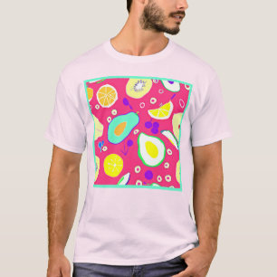 Stylish Tropical Fruits Patterns Art. Buy Now T-Shirt