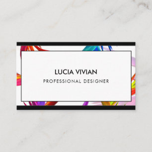Stylish Tropical Minimalist Modern Professional  B Business Card