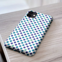 Stylish Turquoise blue & purple POlka dots modern